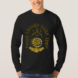 bra saker tar tid vintage inspirerande citat t shirt