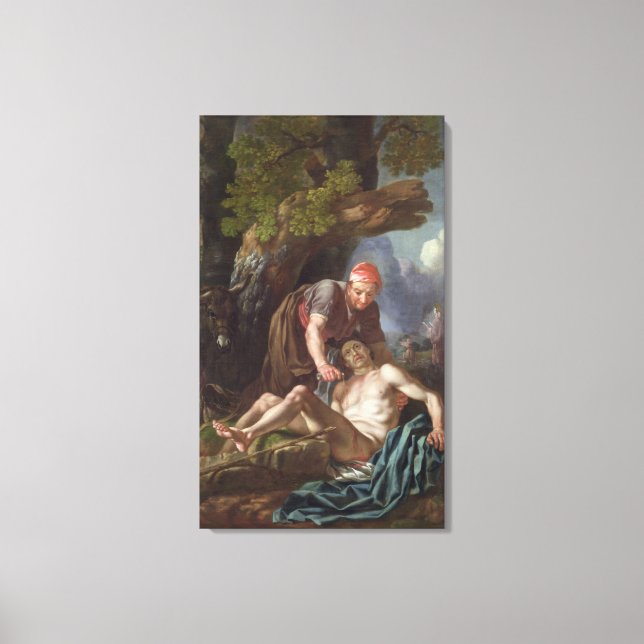Bra Samaritan, c.1751-52 (olja på arbetsyta) Canvastryck (Framsida)