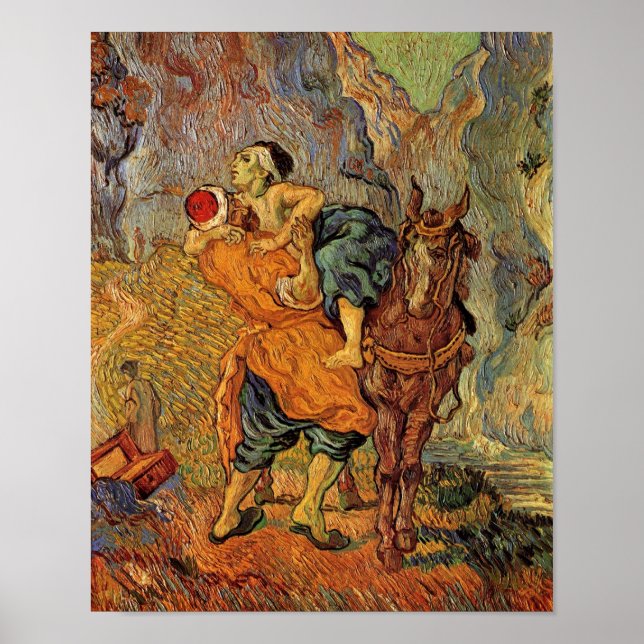Bra Samaritan (efter Delacroix), Vincent van Gogh Poster (Framsidan)