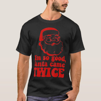 Bra Santa kom TWICE Funny Retro-jul T Shirt