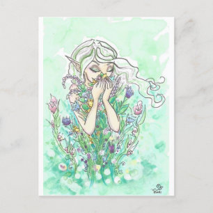 Bra Scents Flower blommigt Fairy Fantasy Art Print Vykort