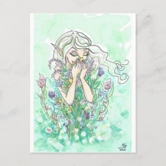 Bra Scents Flower blommigt Fairy Fantasy Art Print Vykort