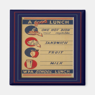 Bra School Lunch Magnet