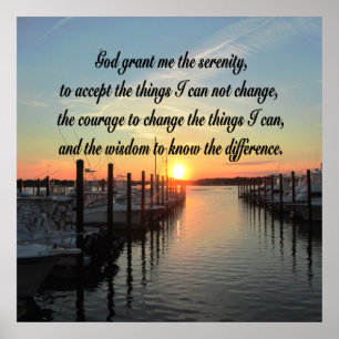 BRA SERENITY PRAYER SUNSET ORIGINAL POSTER