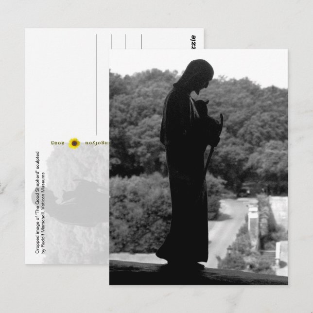 Bra Shepherd (B&W) - vykort (Fram/baksida)