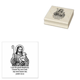 Bra Shepherd Catholic Rubber Frimärke - John 10:14 Stämpel