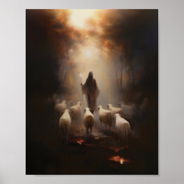 Bra Shepherd - Digital Sketch Jesus Poster (Framsidan)