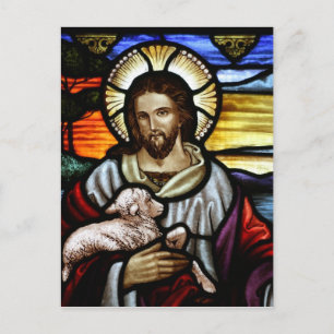 Bra Shepherd, Jesus på nedfläckad glas Vykort