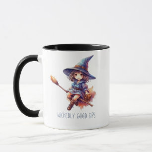 Bra Sips Cute Witch Halloween Mugg