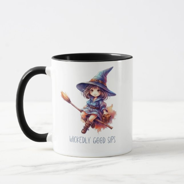 Bra Sips Cute Witch Halloween Mugg (Vänster)