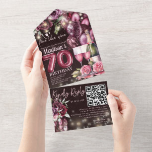 Bra som Vin 70:e födelsedag Osa QR-kod