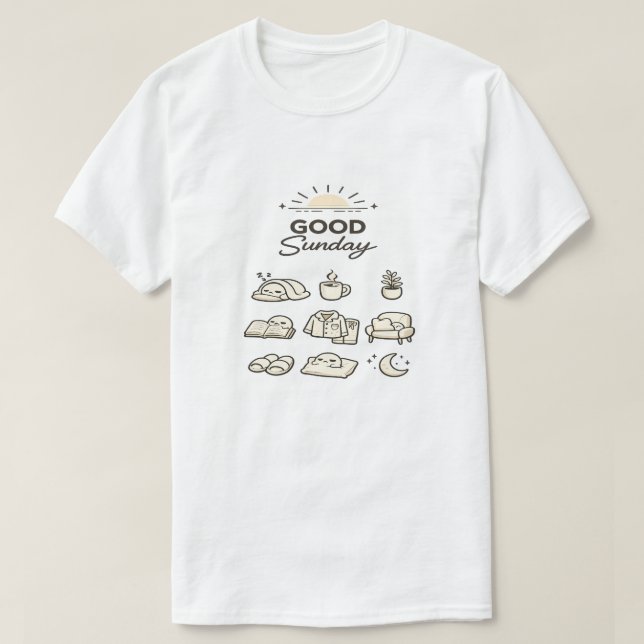 BRA SÖNDAG | Mysig Långsam Livsstil Design | LUNIO T Shirt (Design framsida)