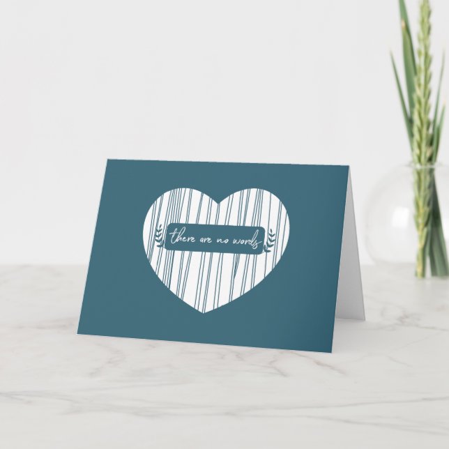 Bra sorgBoutique: Inget ordsympatikort Kort (Framsida)