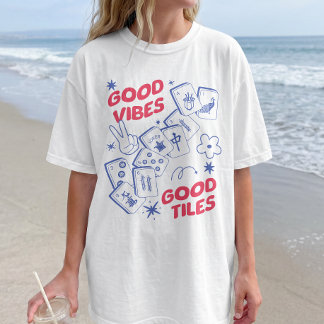 Bra stämning Retro Mahjong T Shirt