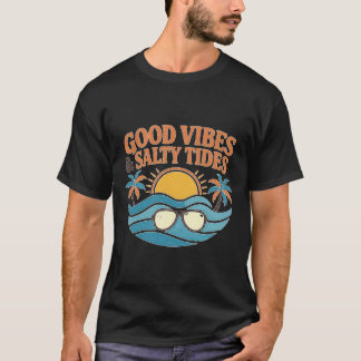 Bra stämning Salta tidvatten Vintage sommarstrand T Shirt
