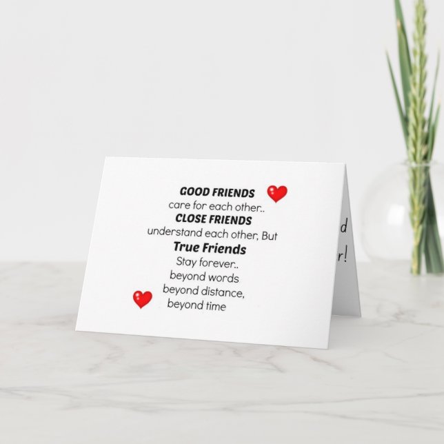 *BRA* *STÄNG* OCH *BÄSTA VÄNNS* BIRTHDAG KORT (Framsida)