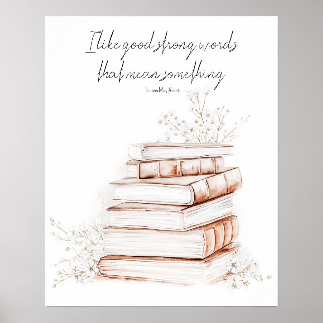 Bra Strong Ord Bok Poster | Louisa May Alcott (Framsidan)