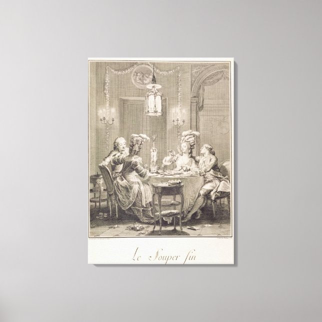 Bra Supper, 1781, graverad av I.S. Helman (17 Canvastryck (Framsida)