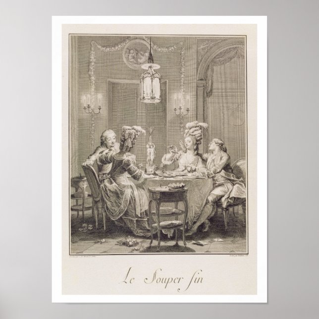 Bra Supper, 1781, graverad av I.S. Helman (17 Poster (Framsidan)