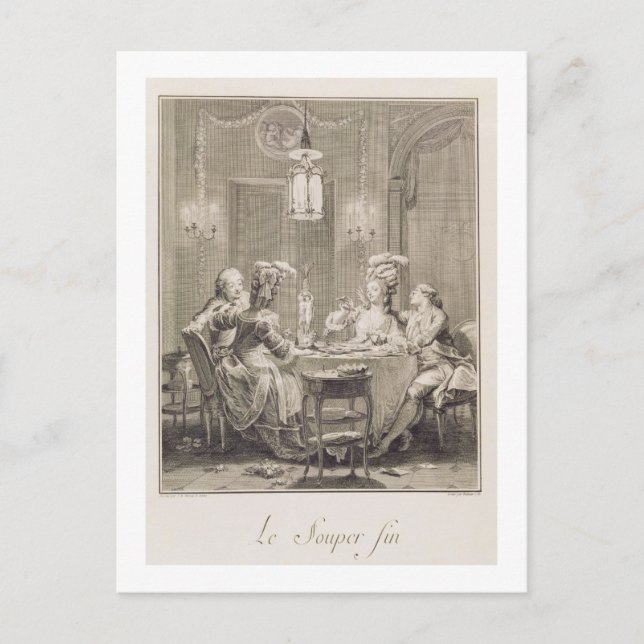 Bra Supper, 1781, graverad av I.S. Helman (17 Vykort (Framsida)