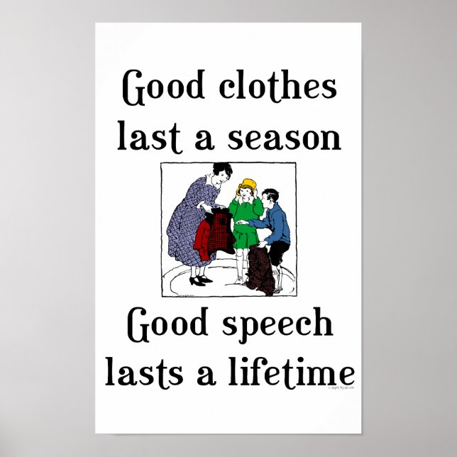 Bra Tal Bra Clothes School Say Poster (Framsidan)