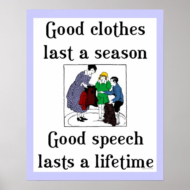 Bra Tal Bra Clothes School Say Poster (Framsidan)