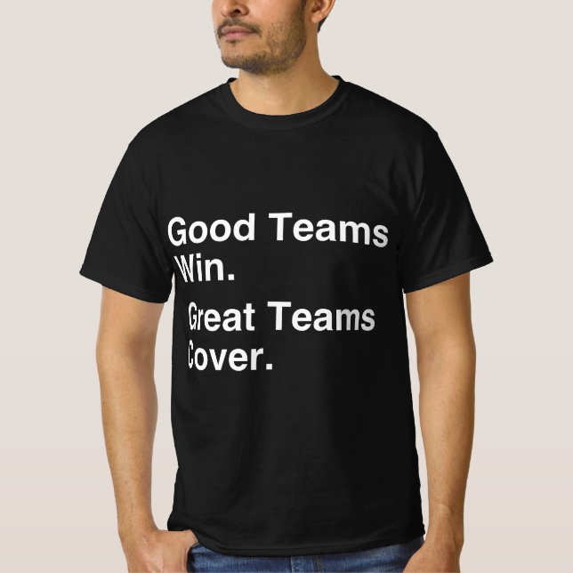 Bra Teams Win. Underbara team. Spel T Shirt (Framsida)