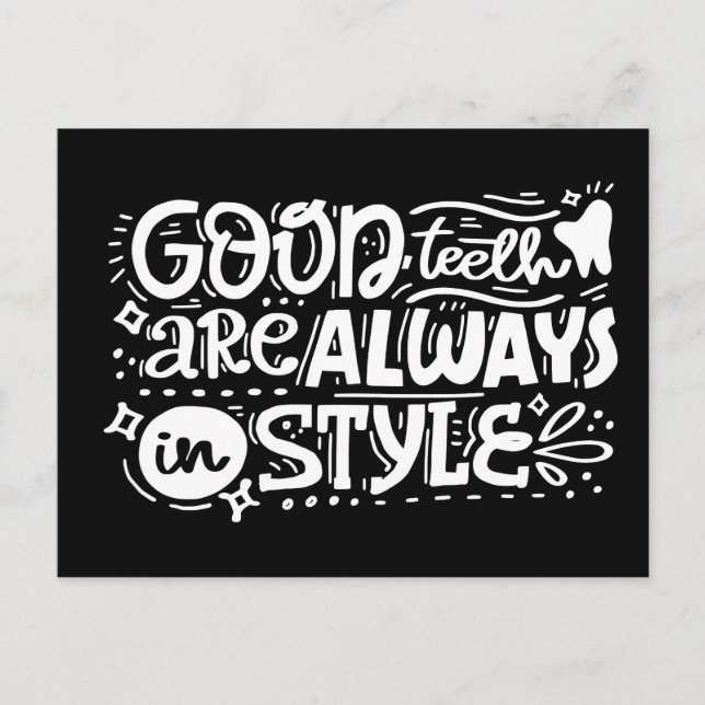 Bra Teeth finns alltid i Stil Vykort (Framsida)