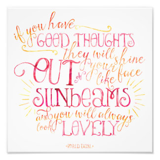 Bra Thoughts Sunbeams Fototryck