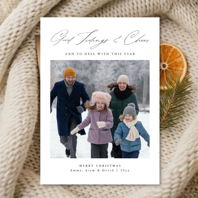 Bra Tidings och Cheer Funny-familjens jul Julkort (Skapare uppladdad)