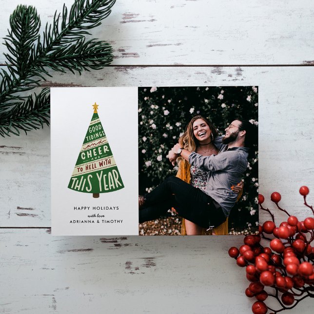 Bra Tidings och Cheer och helvetet i år Julkort (Skapare uppladdad)