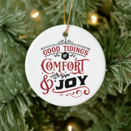 Bra Tidings of Comfort and Joy | Jordbruksföretag Julgransprydnad Keramik