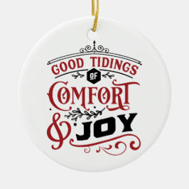 Bra Tidings of Comfort and Joy | Jordbruksföretag Julgransprydnad Keramik