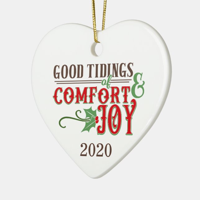 Bra Tidings of Comfort & Joy 2020 Julgransprydnad Keramik (Vänster)