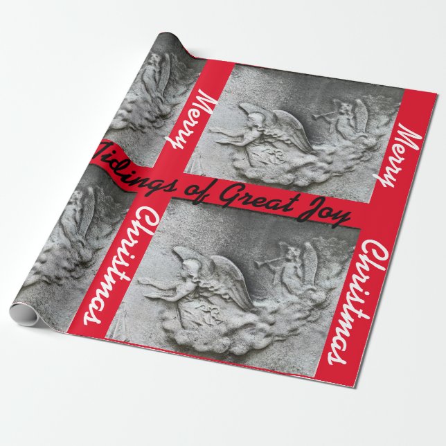 Bra Tidings Underbar Joy God jul Angel Papper Presentpapper (Utrullad)