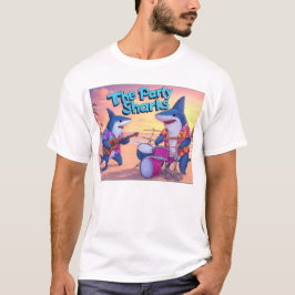 Bra Time Band för Party-hajar T Shirt