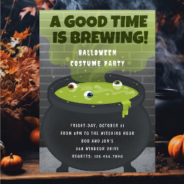 Bra Time brinner! Halloween Costume Party Inbjudningar