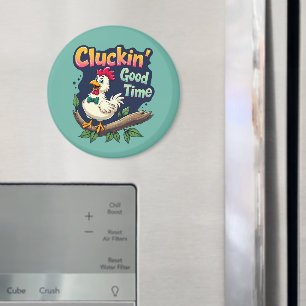 Bra Time Funny Chicken Illustration Magnet