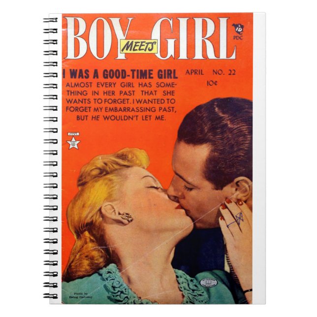Bra Time Girl - Romantik Tecknad Bok - Retro Teckn Anteckningsbok (Framsidan)