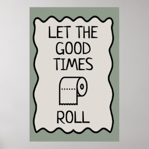 Bra Times Bathroom Humor Poster