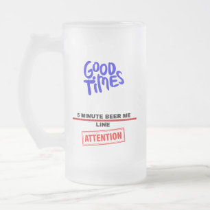 Bra Times Beer Me Frostat Ölglas