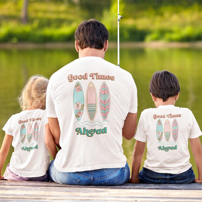 Bra Times inför Surfboard Family Beach Vacacation T Shirt (Skapare uppladdad)