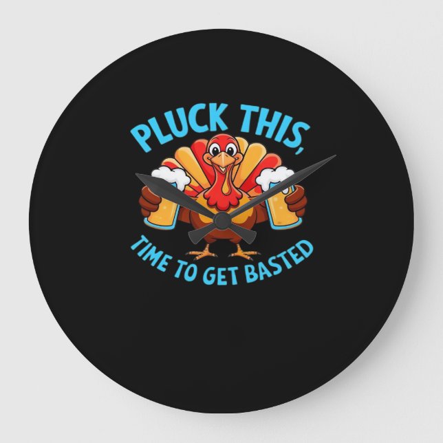 Bra Times Lycklig Thamksgiving Classic T-Shirt Stor Klocka (Framsida)