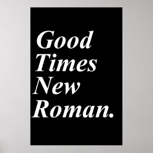 Bra Times New Roman Poster