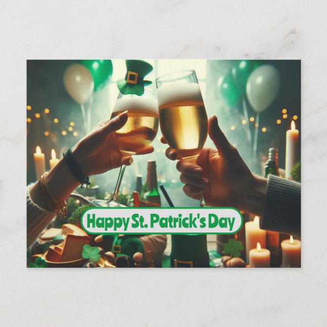 Bra Times och Lycka till på St. Patrick's Day Vykort (Framsida)