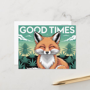 Bra Times Red Fox i Ogräs Fält Vykort