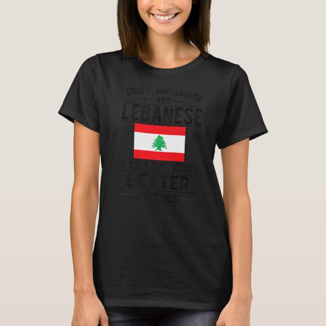 Bra Tittar Libanons Flagga Libanons rötter T Shirt (Framsida)
