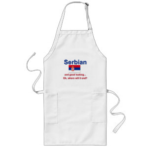 Bra tittar serb långt förkläde