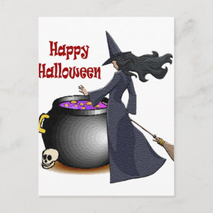 Bra Tittar Witch och Cauldron vykort