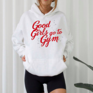Bra tjejer går till gymmet motivation hoodie